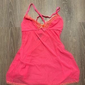 La SENZA Pink Chemise with Lace Accents